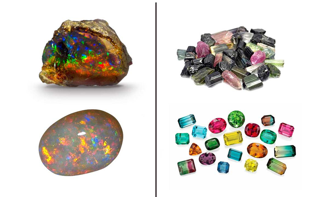 OCTOBER BIRTHSTONES – TOURMALINE AND OPAL
