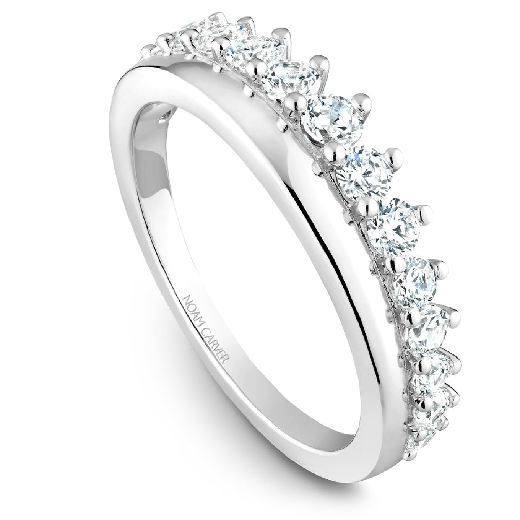Noam Carver Half Anniversary Diamond Wedding Ring in 14K White Gold (0.74ctw)