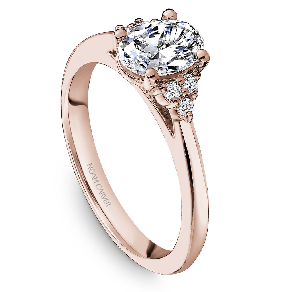 Noam Carver Diamond Engagement Ring Setting in Rose Gold