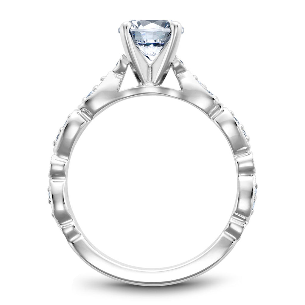 Noam Carver Vintage Diamond Engagement Ring Setting in White Gold