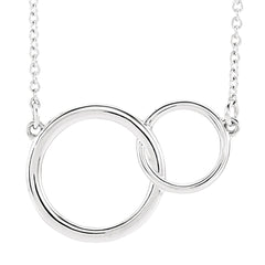 Bremer Jewelry 14K White Gold You + Me Necklace