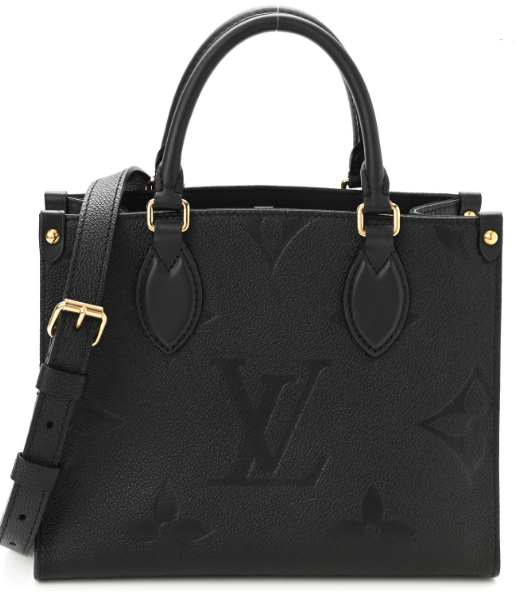 Pre-Owned Louis Vuitton Empreinte Monogram Giant Onthego PM in Black ...