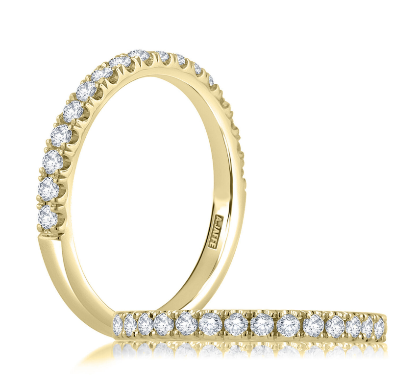 A. JAFFE Half Anniversary Diamond Wedding Ring in 18K Yellow Gold (0.15ctw)
