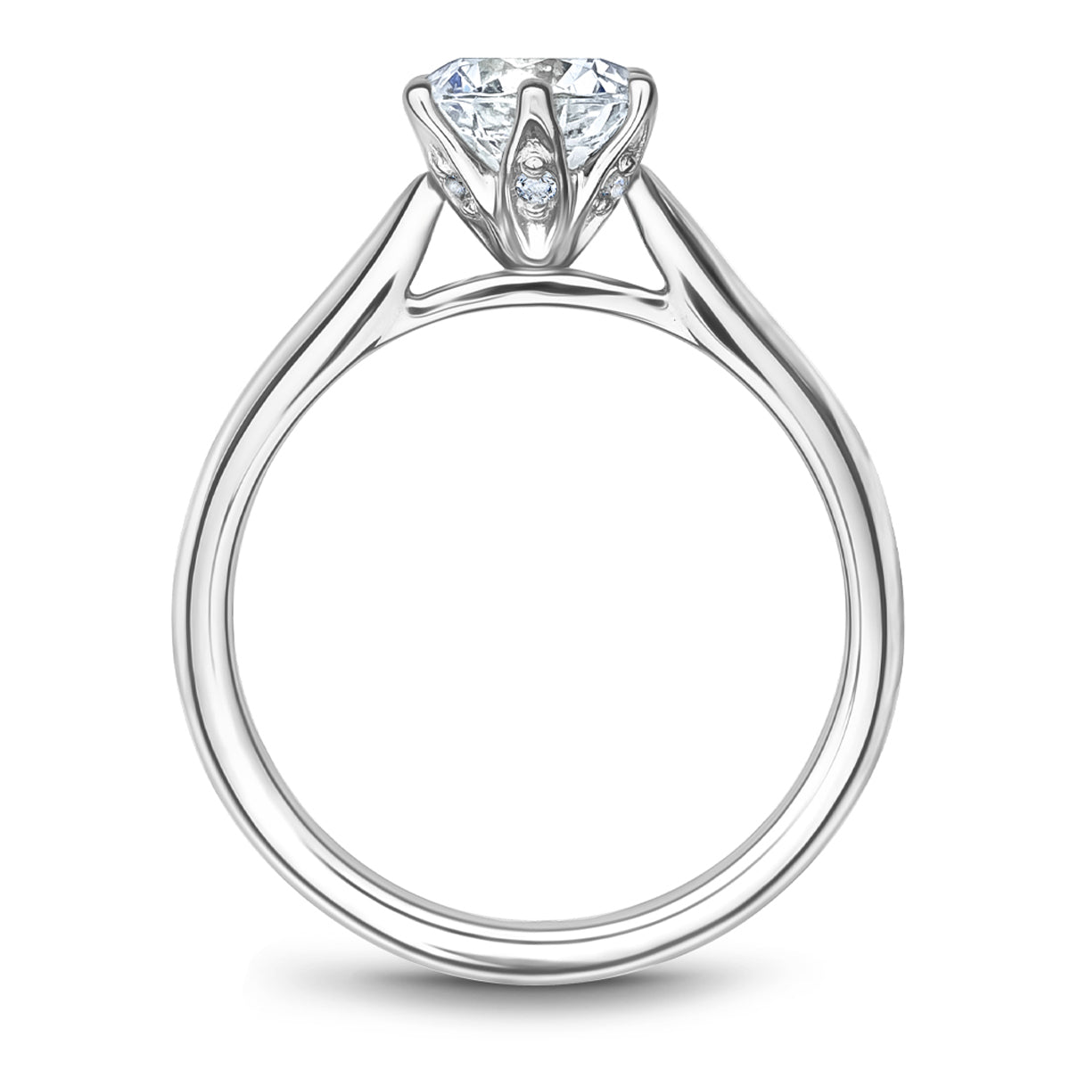 Noam Carver Six-Prong Solitaire Engagement Ring Setting in White