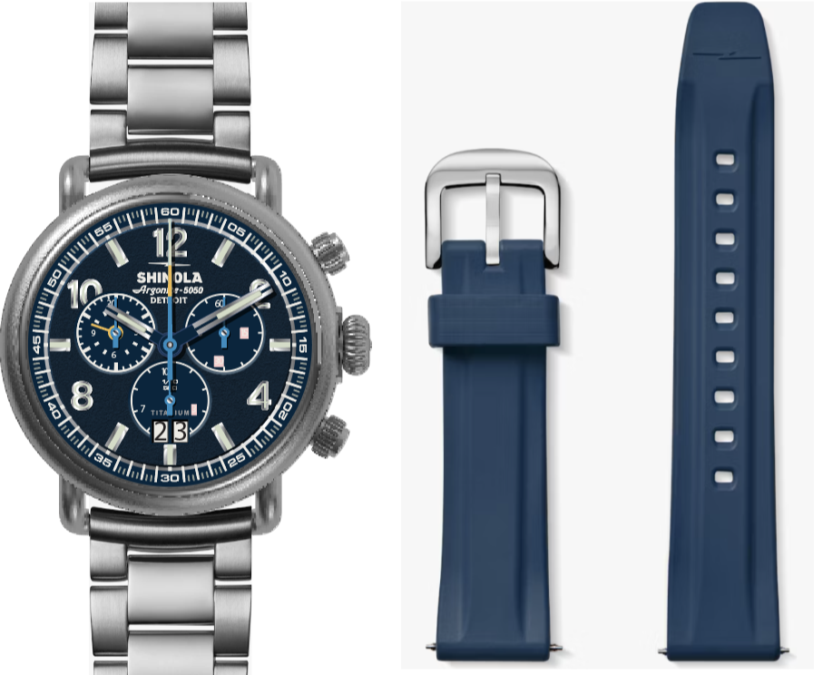 Shinola Runwell West Wind 42mm, Titanium Bracelet and Midnight Shinola Runwell West Wind 42mm, Titanium Bracelet and Midnight