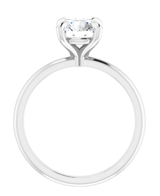 Bremer Jewelry Round Center Solitaire Lab Grown Diamond Engagement Ring in 14K White Gold (3.02ctw)