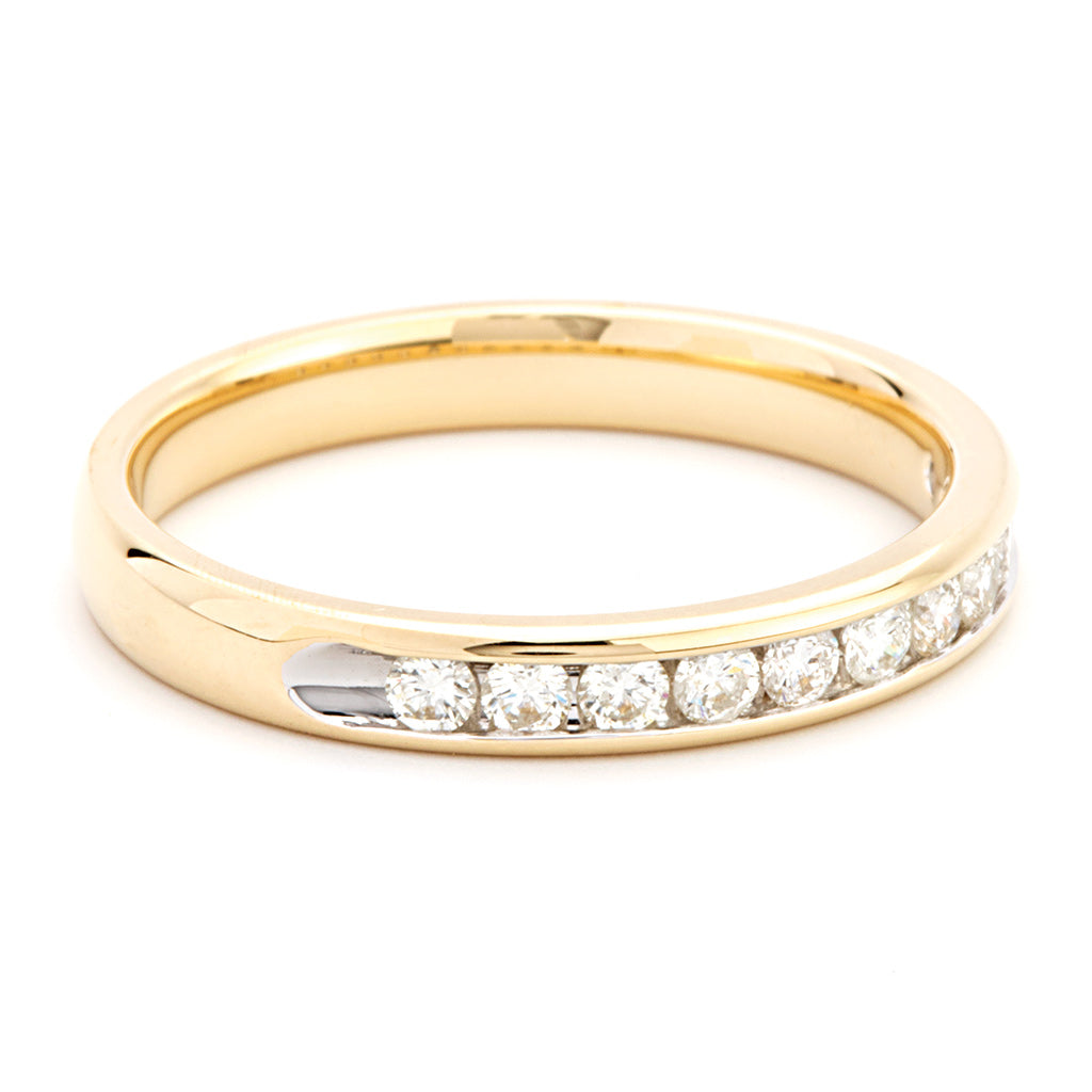 Bremer Jewelry Channel Set Diamond Wedding Ring in 14K Yellow Gold (0.33ctw)