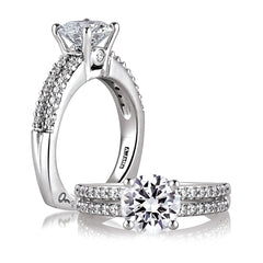 A. Jaffe Classics Diamond Engagement Ring Setting in White Gold